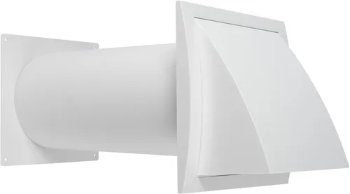 Miniatura 10 de Repa Market Kit de ventilación de plástico de 4 pulgadas, ajustable, cubierta de ventilación de secadora con listones y conector de tubería