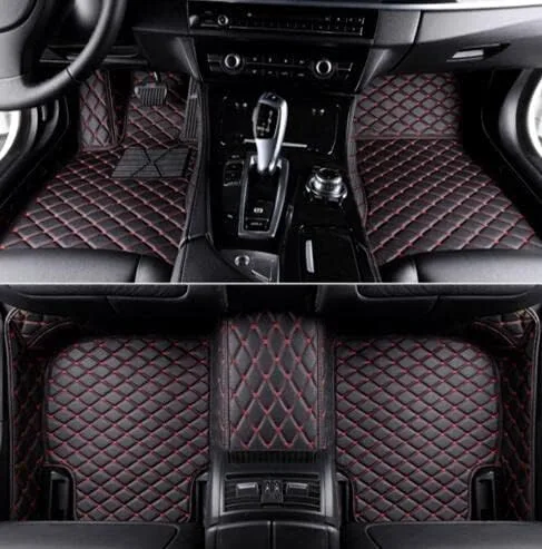 Miniatura 24 de Alfombrillas de cuero personalizadas para automóvil, impermeables, antideslizantes, adecuadas para automóviles, SUV, camionetas, lindos tapetes
