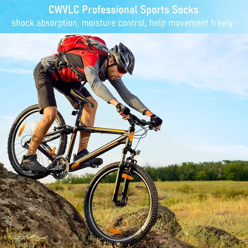 Miniatura 6 de CWVLC Paquete múltiple de calcetines deportivos de compresión acolchados unisex