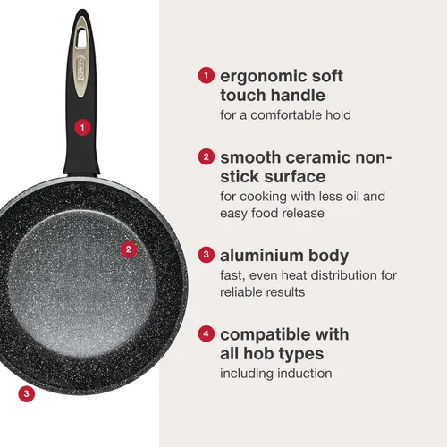 Miniatura 5 de Zyliss Ultimate Ceramic Cookware - Sartén antiadherente para una preparación saludable de comidas, de calentamiento rápido y fácil de limpiar