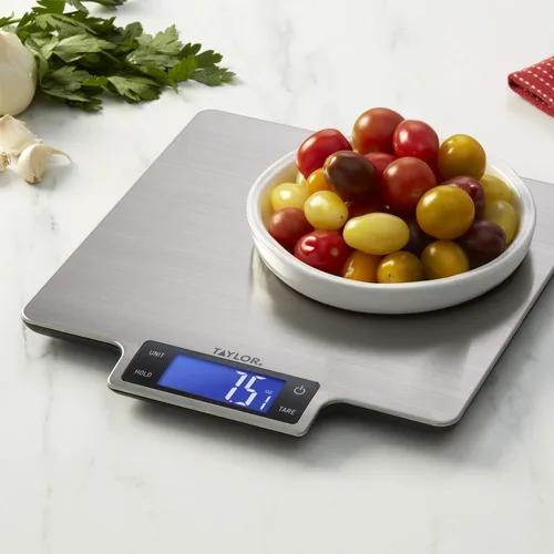 Miniatura 2 de Taylor - Báscula digital ultraprecisa de acero inoxidable para cocina doméstica, de 22 libras, una, color plateado