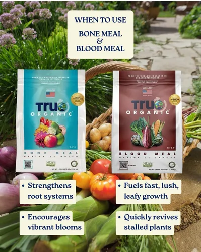 Miniatura 10 de True Organic Harina de sangre: fertilizante orgánico con alto contenido de nitrógeno para un rápido crecimiento vegetativo, bolsa de 3 libras cubre