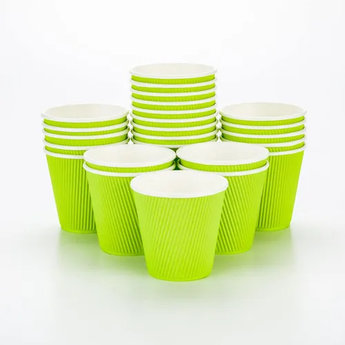 Miniatura 31 de Vasos de café de papel aislado de pared corrugada, 12 onzas, 12 onza, Negro