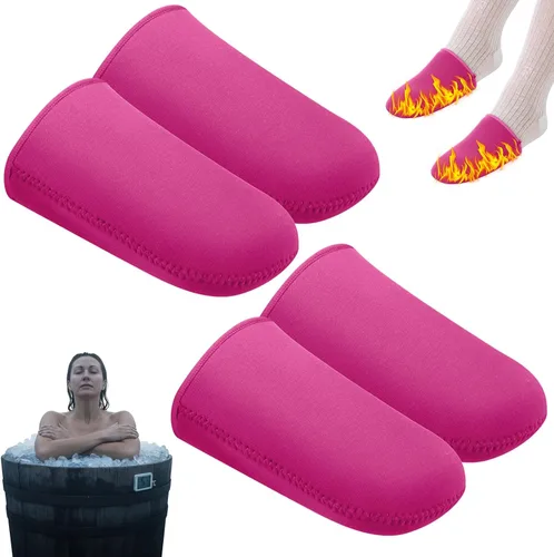 Miniatura 10 de Zhanmai 2 pares de 0.118 in de neopreno para dedos de los pies, calentadores negros, botines térmicos para los pies, calcetines de baño de hielo