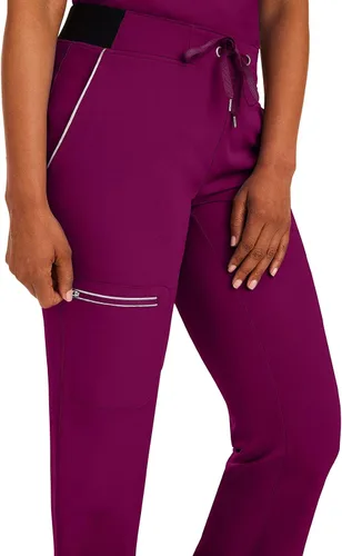 Miniatura 4 de Healing Hands Pantalones quirúrgicos para mujer, 6 bolsillos, HH360 9151, Nisha, cintura con cordón, diseño atlético de primera calidad