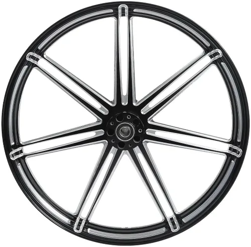 Miniatura 2 de TCMT Llanta de rueda delantera de 30 pulgadas, buje de rueda de doble disco para Harley Touring modelos no ABS/ABS, Road King Electra Street Road