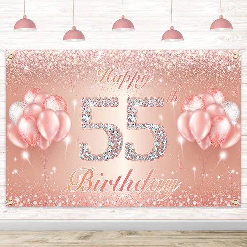 Miniatura 27 de Fondo de pancarta de feliz cumpleaños 10 – Suministros de decoración de fiesta de cumpleaños 10 para niñas o niños – Oro rosa 4 x 6 pies
