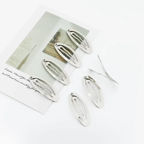 Miniatura 7 de Lawie Paquete de 100 pinzas de metal ovaladas de 2 pulgadas 2.0 in, horquillas plateadas, pinzas finas y finas, accesorios de bricolaje para mujeres