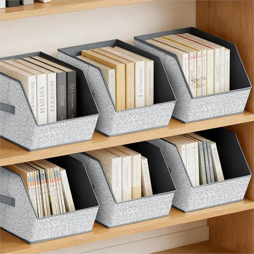Miniatura 9 de Homsorout Cubos grandes de almacenamiento para armario, con doble asa para ropa, toallas, juguetes, organizadores de estantes para dormitorio