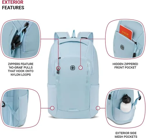 Miniatura 3 de SwissGear Shield - Mochila para laptop, Azul claro