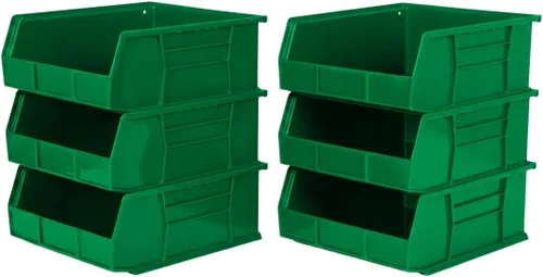 Miniatura 22 de Hudson Exchange - Contenedores apilables de plástico de 11 x 11 x 5 pulgadas y contenedores para colgar (color amarillo, 1 unidad)