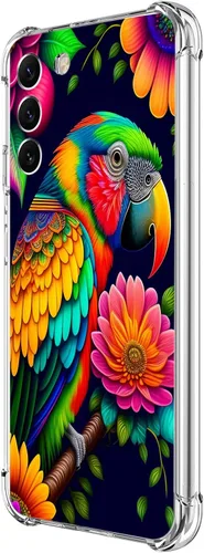 Miniatura 26 de Funda para Galaxy S23, diseño de mariposas azules, rosas, protección contra caídas, a prueba de golpes, de cuerpo completo, resistente a