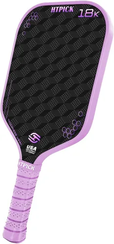 Miniatura 11 de Pickleball Paddles, Carbon Fiber Pickleball Paddle High Grit & Spin with PP Honeycomb Core 16mm Thickness and Thermoformed Elongated Shape, Naranja