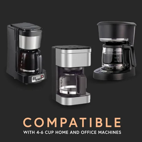 Miniatura 2 de Filtros de Café 4-6 Tazas - 200 Unidades, Estilo Canasta Junior, Papel Blanco, Libre de Cloro, Filtro de Café para 5 Tazas, Fabricado en EE. UU