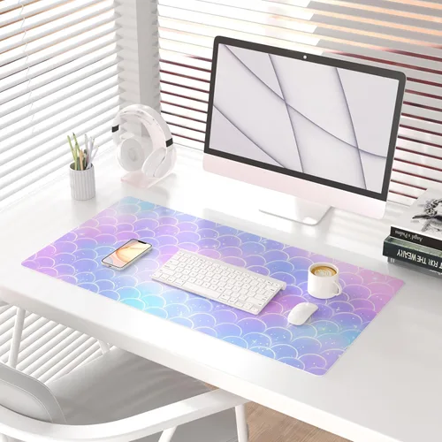 Miniatura 2 de QIYI - Alfombrilla multifuncional para escritorio de oficina, alfombrilla grande de piel sintética impermeable, decorativa, base antideslizante