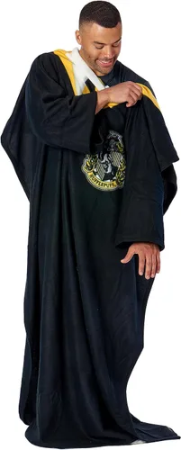 Miniatura 3 de NORTHWEST Manta Cómoda de Harry Potter con Mangas, 48 x 71 Pulgadas, Hufflepuff Manda, Acogedor Uniforme de Casa de Harry Potter