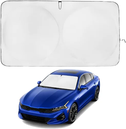 Miniatura 40 de Kinder Fluff Parasol para parabrisas Protección solar reflectante patentada para automóvil, certificado 99% de bloqueo UVR, interior fresco