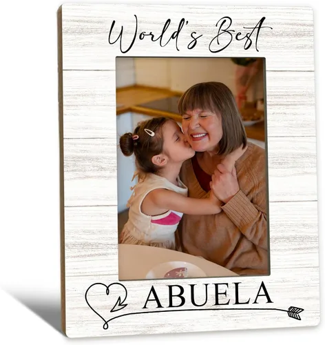 Marco de fotos Abuela de 5 x 7 pulgadas, marco de fotos de regalo de Abuelas de Navidad, Día de la Madre, regalos de cumpleaños para Abuelas de