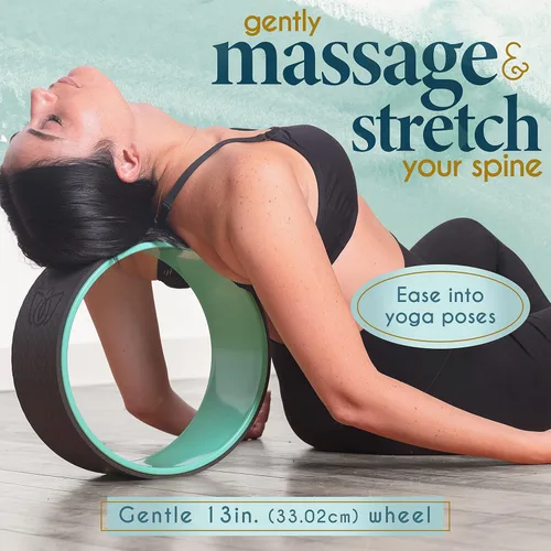 Miniatura 7 de Florensi Rueda de Yoga (Paquete de 3) – Estiramiento de Espalda y Rodillo de Espalda para Dolor de Espalda, Rodillo de Yoga para Relajación