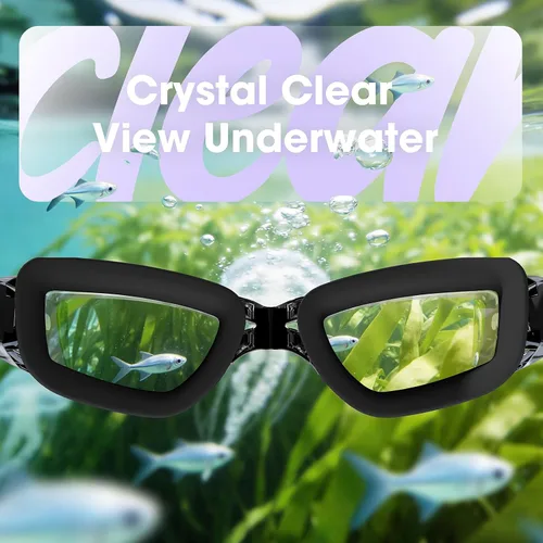 Miniatura 5 de MAMBAOUT Gafas de natación, paquete de 2 gafas de natación antivaho sin fugas, protección UV para hombres, mujeres, adultos y jóvenes 3. Lente