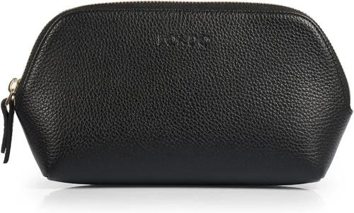 Miniatura 7 de Londo Bolsa de maquillaje de cuero genuino bolsa cosmética organizador de viaje embrague de artículos de tocador
