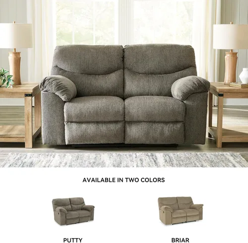 Miniatura 8 de Signature Design by Ashley Alphons - Sofá biplaza reclinable de transición, color gris claro