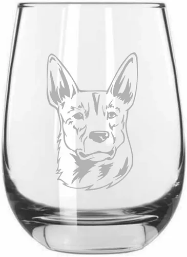Miniatura 18 de Sakhalin Husky Dog - Copa de vino grabada personalizada de 15.25 onzas sin tallo