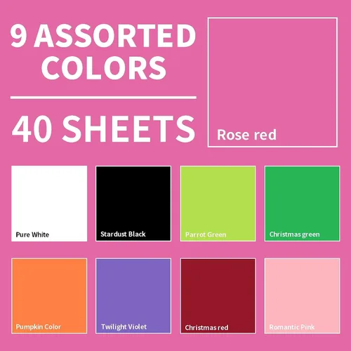Miniatura 5 de Uncle Paul 40 hojas de cartulina rosa Bloming – 8.5 x 11 pulgadas de doble cara, papel de impresora de 65 libras, perfecto para álbumes de recortes