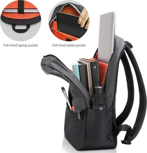 Miniatura 6 de EVERKI Mochila ligera para laptop con bolsillo oculto de 15.6 pulgadas, mochila de trabajo duradera para hombres, mochila de viaje de negocios