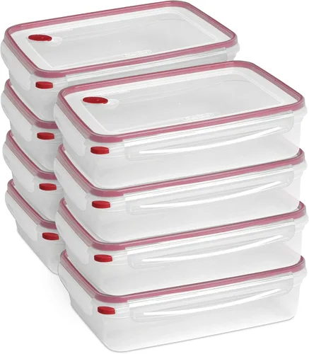 Miniatura 14 de Sterilite Ultra-Seal 3.1 tazas rectángulo, recipiente hermético para almacenamiento de alimentos, tapa con pestillo, apto para microondas