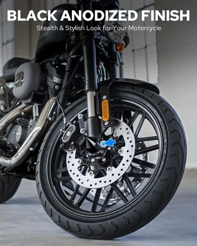 Miniatura 2 de Benlari Cubiertas negras para tuercas de eje delantero para Harley, tapas de tuerca de eje CNC compatibles con Harley Davidson Touring Sportster