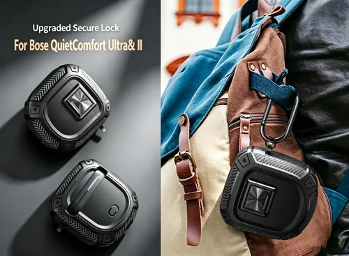Miniatura 6 de Olytop para Nuevos Auriculares Bose QuietComfort II (2022) / Ultra (2023) Funda con Clip de Cierre y Kit Limpiador con Lápiz, Protección Resistente