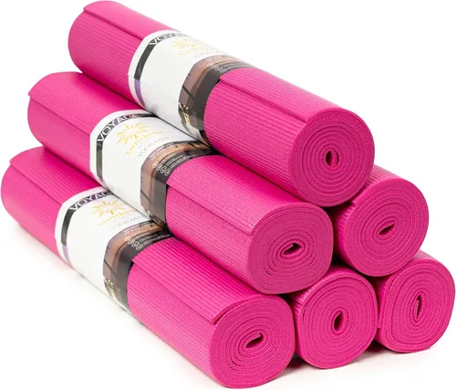 Miniatura 11 de Voyage - Tapete de yoga a granel, paquete de 6, 72 x 24 pulgadas, esterillas de yoga profesionales para estudio y gimnasio, 0.197 in de grosor, Azul