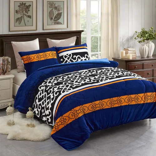 Miniatura 18 de Manta de lana JML, manta de Sherpa de 3 piezas, muy suave, cálida, estilo coreano, reversible, manta de borrego para el invierno estampada