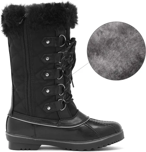 Miniatura 3 de DREAM PAIRS Women's River_1 Mid Calf Waterproof Winter Snow Boots