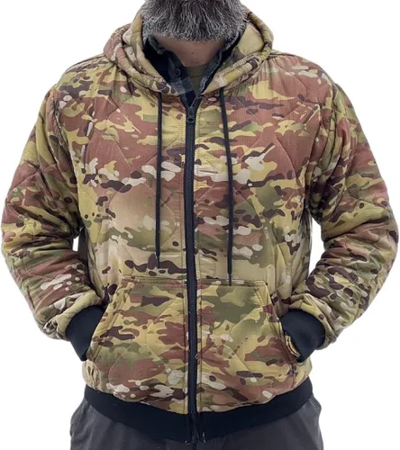 HSD Woobie - Sudadera militar para hombre, ligera, cálida, absorbe la humedad, bolsillos ocultos, chaqueta de nailon Ripstop