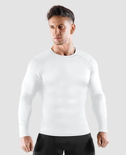 Miniatura 2 de Niksa Paquete de 5 camisetas de compresión para hombre, camiseta deportiva de manga cortalarga, camisetas de compresión para hombre