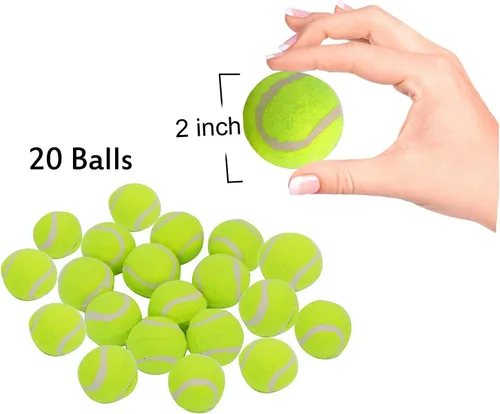 Miniatura 2 de LUCKYERMORE Paquete de 20 pelotas de tenis para perros, mini juguetes premium de 2 pulgadas, no tóxico, material no abrasivo, perfecto para perros