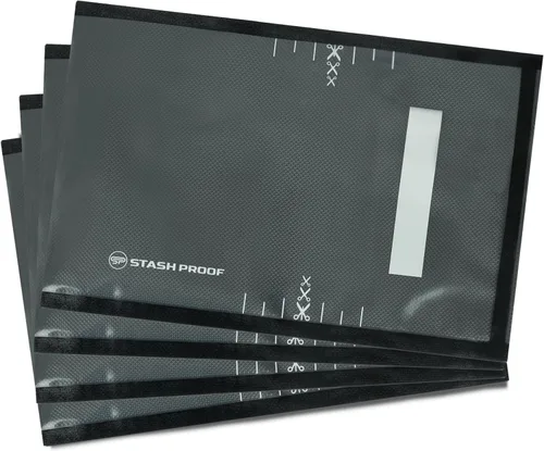 Miniatura 7 de Bolsas de sellado al vacío de 8 x 12 pulgadas (100 unidades) de 5.5 mil (negro y transparente) – Sin BPA de grado comercial para almacenamiento