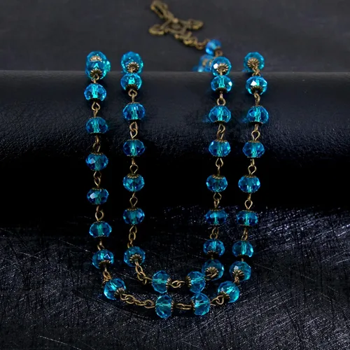 Miniatura 38 de KOMI Rosario de cuentas católicas para mujer, collar de cuentas de rosario con cruz de crucifijo, perlas de cristal, rosario, rosarios, católicos