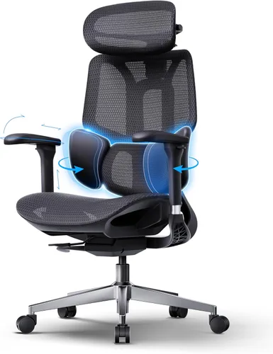 Miniatura 12 de Hbada E3 Pro 2026 Edition Silla de oficina ergonómica, silla de escritorio de malla con soporte lumbar flotante de 3 zonas, reposacabezas 4D Gris