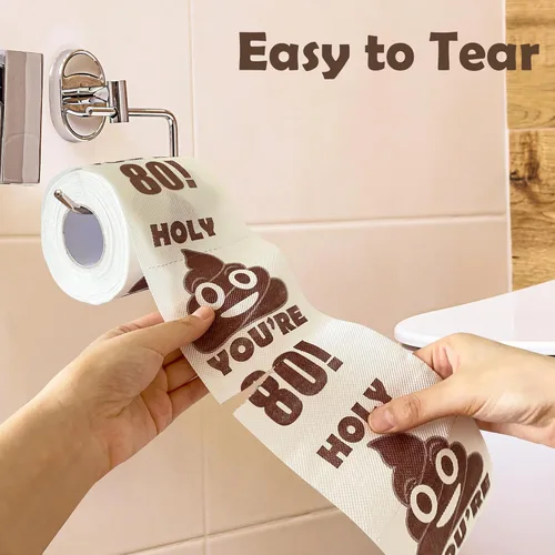 Miniatura 4 de Decoraciones de cumpleaños número 80 para hombres y mujeres, ideas de regalos de 80 años para él y ella, rollo de papel higiénico de broma 80 Años