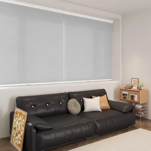 Miniatura 2 de MYshade CEL33GY72C - Persianas sin cordones y opacas para ventanas interiores, persianas de celda de nido de abeja de 1.5 pulgadas, tela de gasa