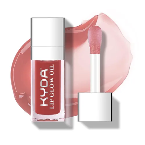 Miniatura 11 de KYDA Aceite de brillo labial hidratante, brillo labial de aceite hidratante transparente voluminizador, aceite labial teñido para el cuidado