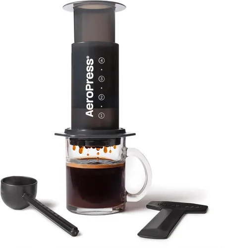 Miniatura 11 de AeroPress Prensa de café transparente – Prensa francesa todo en uno, cafetera manual estilo vertido y espresso, preparación de 2 minutos para menos