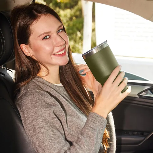 Miniatura 7 de Meway vaso para café de 30 onzas Verde militar