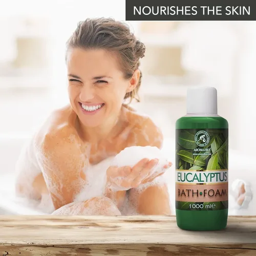 Miniatura 7 de Espuma de baño con aceite esencial de eucalipto, 34 onzas líquidas, cuidado corporal, buen sueño, belleza, baño, cuidado corporal, bienestar