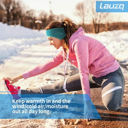 Miniatura 4 de Lauzq Invierno de forro polar calentadores de orejas para hombres, mujeres, niños, esquí, correr, ciclismo