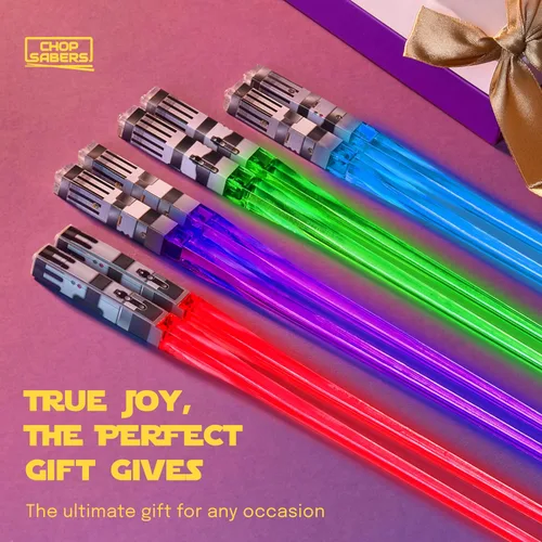 Miniatura 6 de Palillos Chop Sabers Light Up Lightsaber, 4 pares