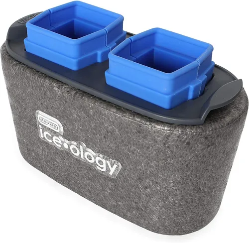 Miniatura 8 de Dexas ice•ology Molde de Hielo Transparente de Silicona para Hielo de Cóctel Artesanal, Bandeja de Cubos de 8